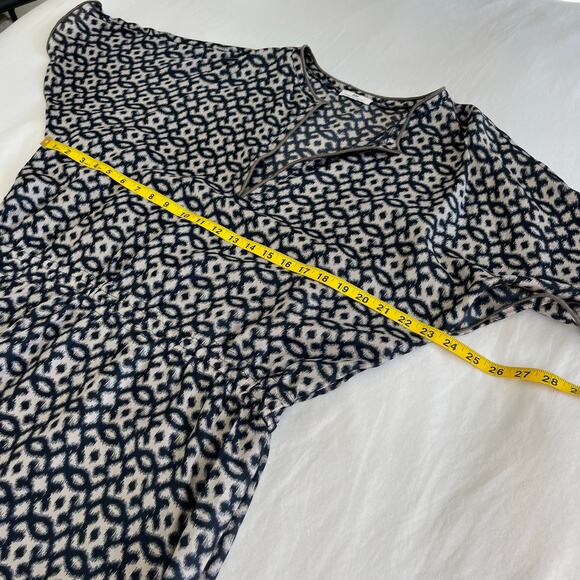 DAY Birger Et Mikkelsen 100% Silk Navy Cream Tunic Dress, Size 36/Small - Picture 6 of 10